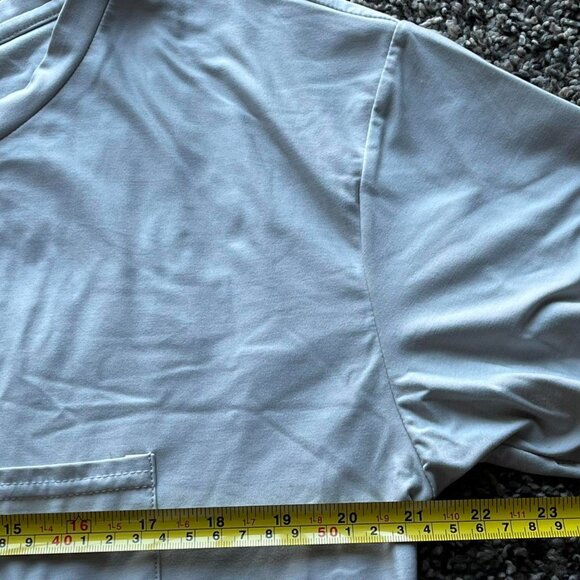 Vuori Shirt Mens Large White Curved Hem Atheltic Yoga Short Sleeve Tshirt - Picture 4 of 6